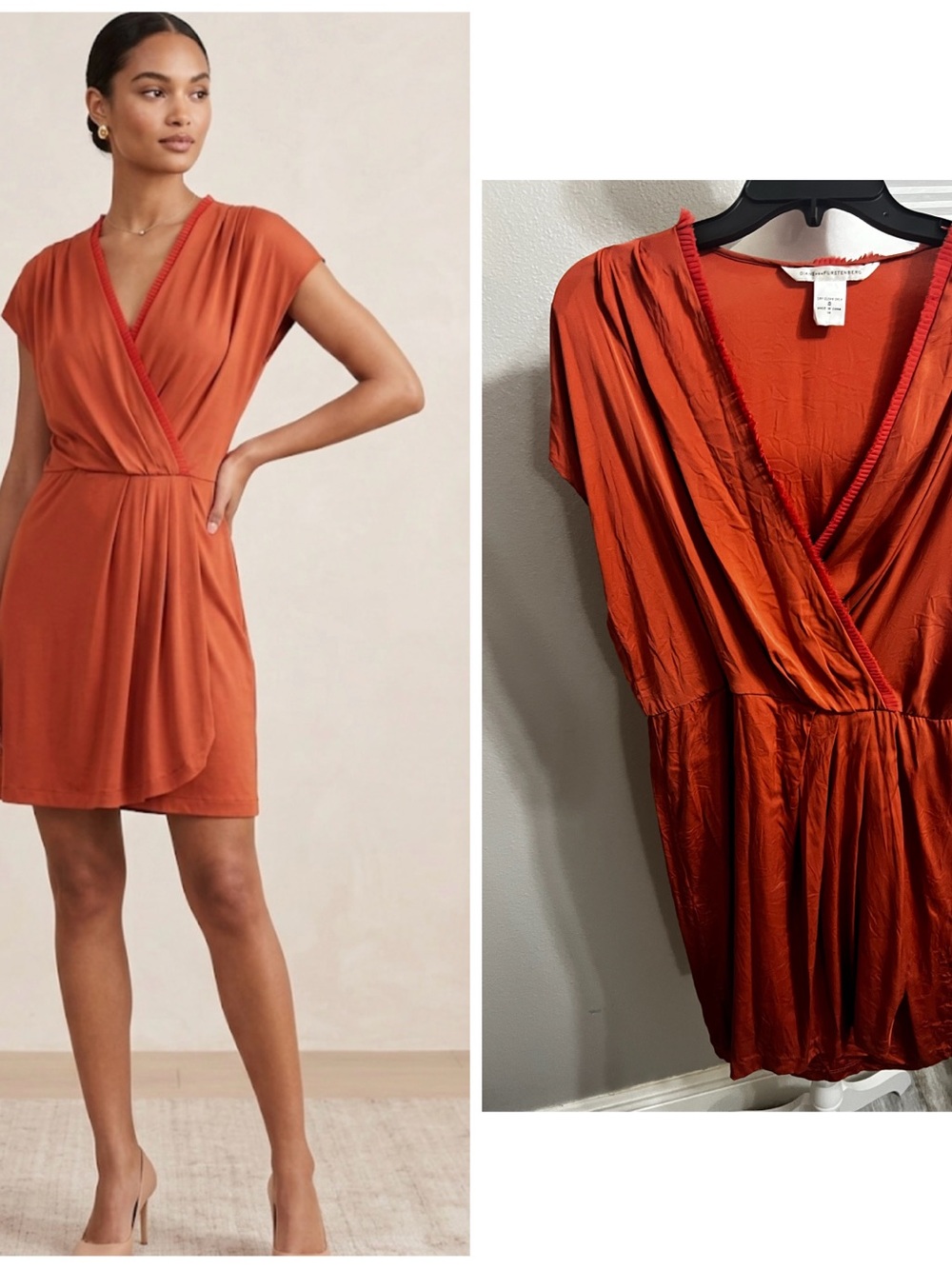 diane von furstenberg silk dress 14
Pink/ Orange Color
